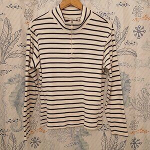 L.L. Bean Women’s French Sailor Top ¼ Zip LARGE